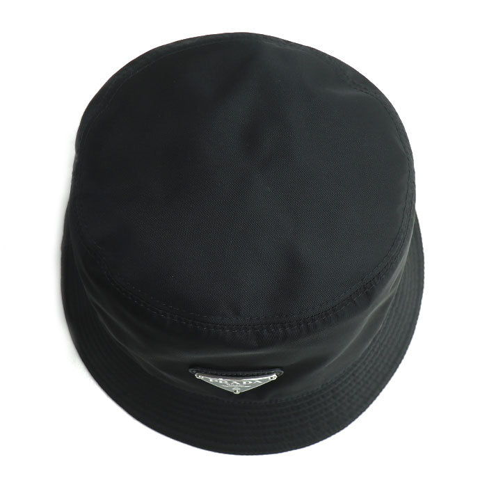 PRADA プラダ Re Nylon リ ナイロン ハット ブラック 2HC137 2DMI F0002 IC XL ユニセックス【中古】【美品】