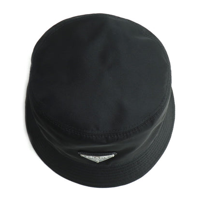 PRADA プラダ Re Nylon リ ナイロン ハット ブラック 2HC137 2DMI F0002 IC XL ユニセックス【中古】【美品】