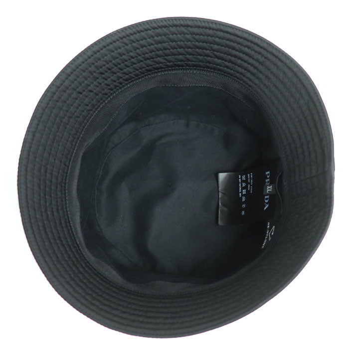 PRADA プラダ Re Nylon リ ナイロン ハット ブラック 2HC137 2DMI F0002 IC XL ユニセックス【中古】【美品】