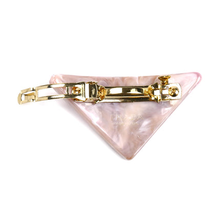 PRADA プラダ 真鍮 レジン ロゴ バレッタ 1IF090 レディース【中古】【美品】