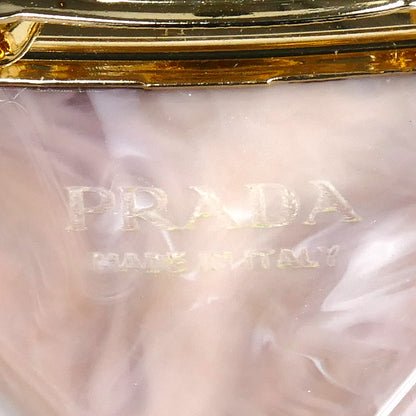 PRADA プラダ 真鍮 レジン ロゴ バレッタ 1IF090 レディース【中古】【美品】
