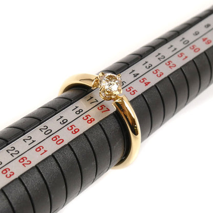 カシケイ K18YG イエローゴールド ソリティア リング・指輪 KSB030RYG ダイヤモンド0.38ct/0.01ct 16号 4.7g レディース【中古】【美品】