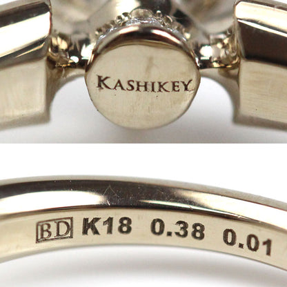 カシケイ K18BG ソリティア リング・指輪 KSB030RBG ダイヤモンド0.38ct/0.01ct 15号 5.1g レディース【中古】【美品】