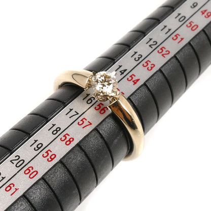 カシケイ K18BG ソリティア リング・指輪 KSB030RBG ダイヤモンド0.38ct/0.01ct 15号 5.1g レディース【中古】【美品】