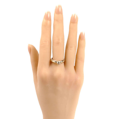 カシケイ K18BG ソリティア リング・指輪 KSB030RBG ダイヤモンド0.38ct/0.01ct 15号 5.1g レディース【中古】【美品】