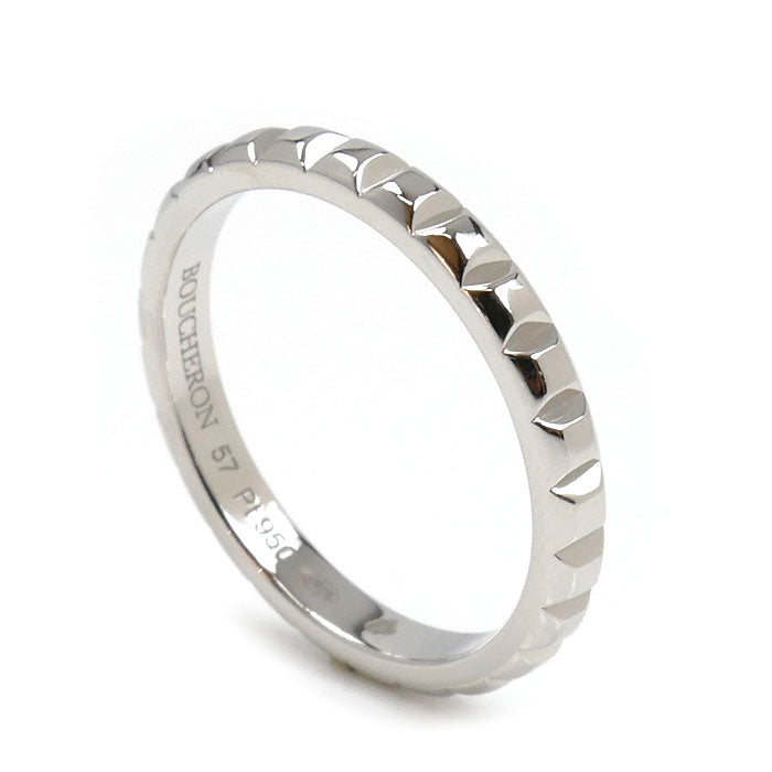 Boucheron ブシュロン Pt950プラチナ クルドパリ ミディアム リング・指輪 JAL0010957 16.5号 57 5.3g メンズ【中古】【美品】