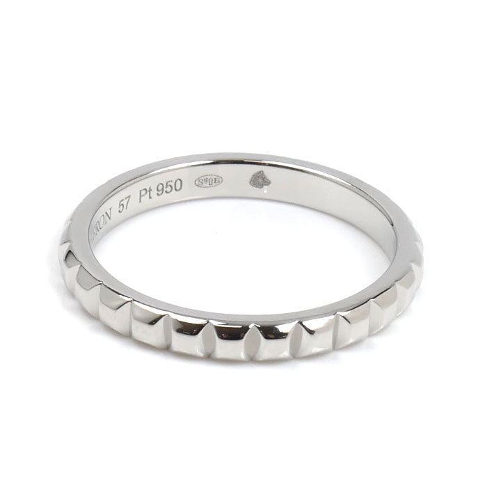Boucheron ブシュロン Pt950プラチナ クルドパリ ミディアム リング・指輪 JAL0010957 16.5号 57 5.3g メンズ【中古】【美品】
