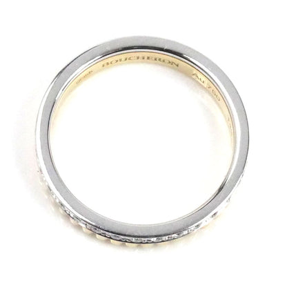 Boucheron ブシュロン K18YG/WG キャトル ラディアント ハーフ フルパヴェ リング・指輪 JAL00134 ダイヤモンド 9号 49 3.3g レディース【中古】【美品】