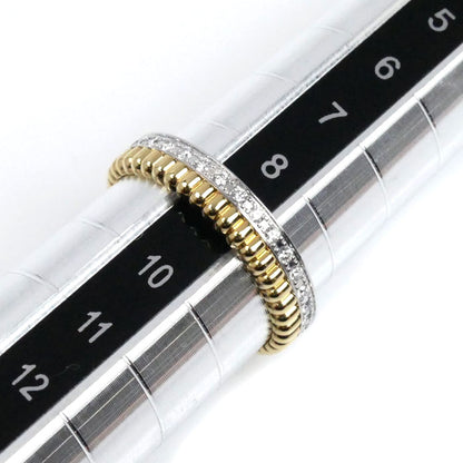Boucheron ブシュロン K18YG/WG キャトル ラディアント ハーフ フルパヴェ リング・指輪 JAL00134 ダイヤモンド 9号 49 3.3g レディース【中古】【美品】