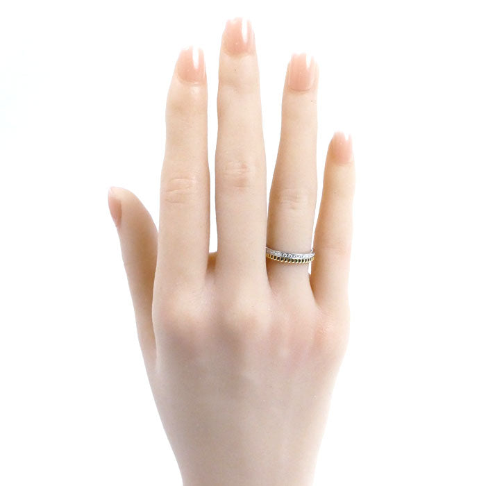 Boucheron ブシュロン K18YG/WG キャトル ラディアント ハーフ フルパヴェ リング・指輪 JAL00134 ダイヤモンド 9号 49 3.3g レディース【中古】【美品】