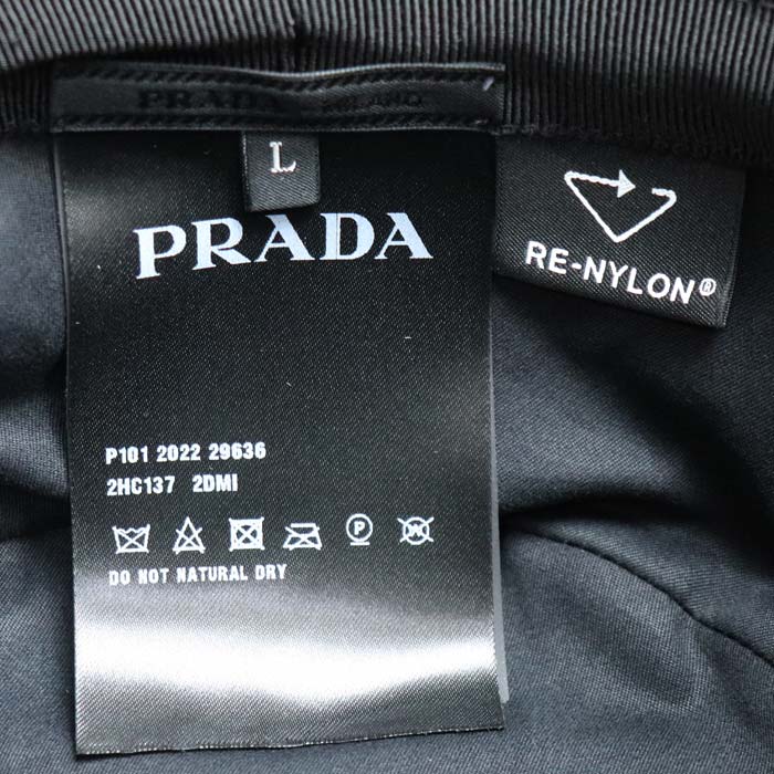 PRADA プラダ Re Nylon リ ナイロン バケットハット ハット カーキ 2HC137 2DMI F0244 L ユニセックス【中古】【美品】