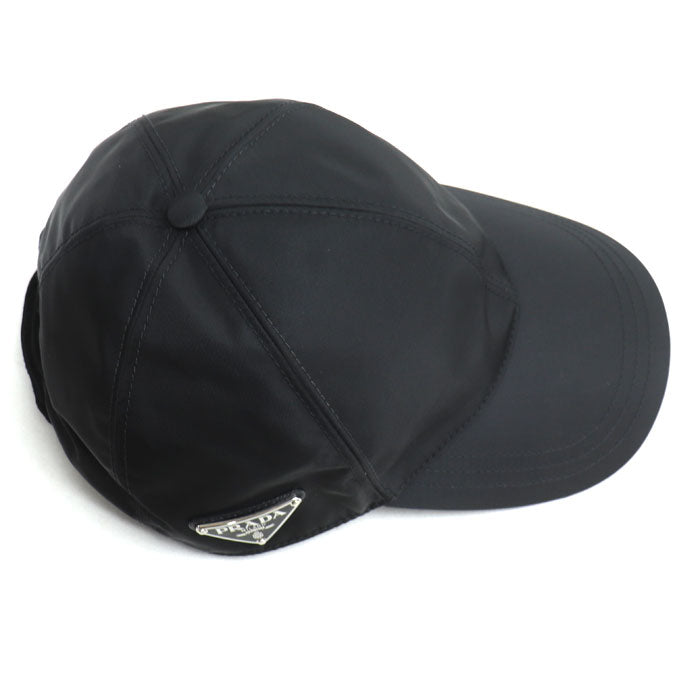 PRADA プラダ Re Nylon リ ナイロン キャップ ブラック 2HC274 2DMI F0002 XXL ユニセックス【中古】【美品】