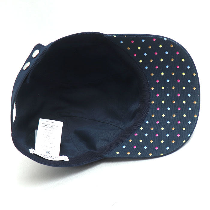 HERMES エルメス デイビス ポワ・メドール キャップ ネイビー H251057N 56 ユニセックス【中古】【美品】