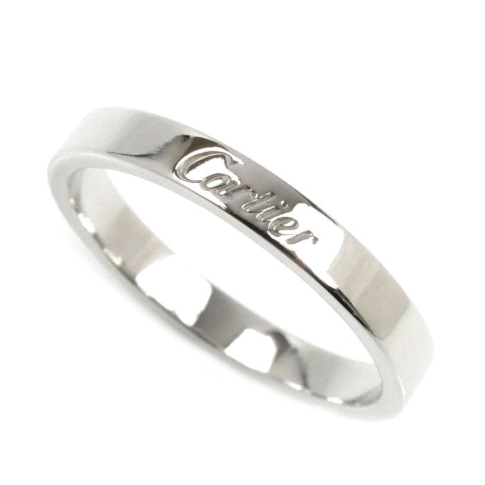 CARTIER カルティエ Pt950プラチナ エングレーブド リング リング・指輪 B4054058 17.5号 58 5.6g レディース【中古】【美品】