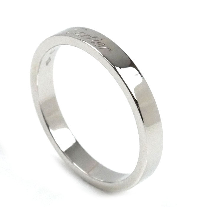 CARTIER カルティエ Pt950プラチナ エングレーブド リング リング・指輪 B4054058 17.5号 58 5.6g レディース【中古】【美品】