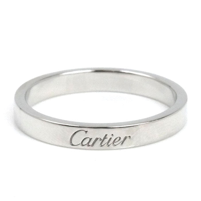 CARTIER カルティエ Pt950プラチナ エングレーブド リング リング・指輪 B4054058 17.5号 58 5.6g レディース【中古】【美品】