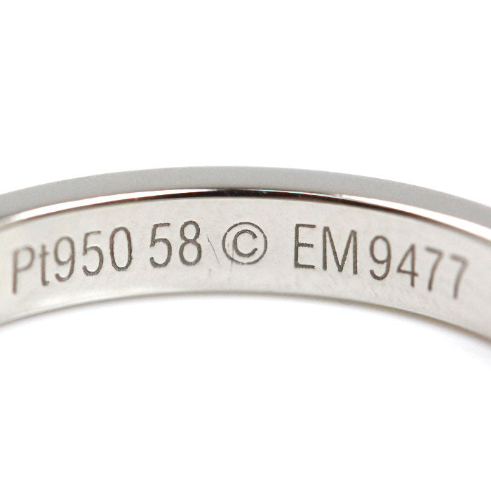 CARTIER カルティエ Pt950プラチナ エングレーブド リング リング・指輪 B4054058 17.5号 58 5.6g レディース【中古】【美品】