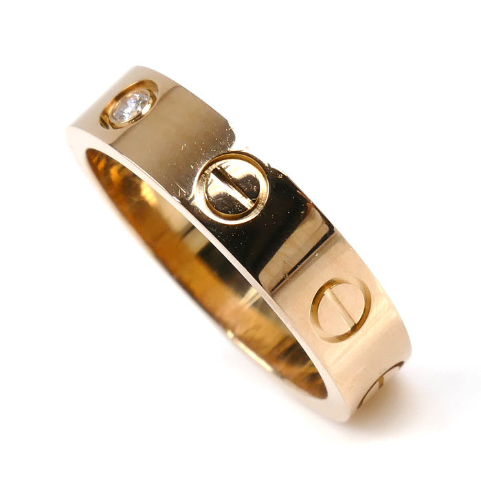 CARTIER カルティエ K18PG ピンクゴールド ミニラブ 1P ダイヤ リング・指輪 B4050747 ダイヤモンド 7号 47 4.1g レディース【中古】