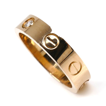 CARTIER カルティエ K18PG ピンクゴールド ミニラブ 1P ダイヤ リング・指輪 B4050747 ダイヤモンド 7号 47 4.1g レディース【中古】