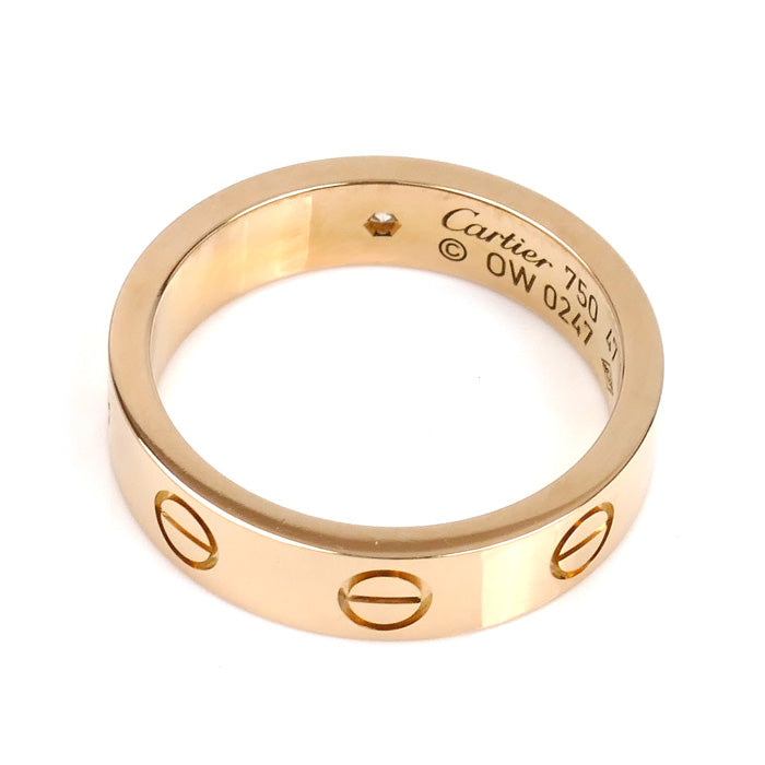 CARTIER カルティエ K18PG ピンクゴールド ミニラブ 1P ダイヤ リング・指輪 B4050747 ダイヤモンド 7号 47 4.1g レディース【中古】