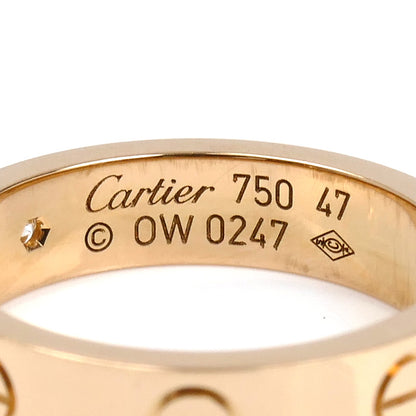 CARTIER カルティエ K18PG ピンクゴールド ミニラブ 1P ダイヤ リング・指輪 B4050747 ダイヤモンド 7号 47 4.1g レディース【中古】