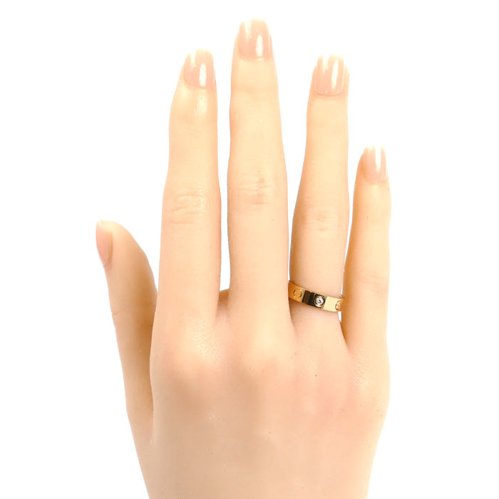 CARTIER カルティエ K18PG ピンクゴールド ミニラブ 1P ダイヤ リング・指輪 B4050747 ダイヤモンド 7号 47 4.1g レディース【中古】