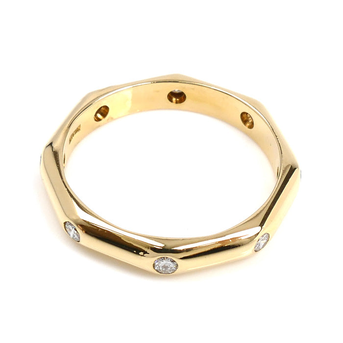 BVLGARI ブルガリ K18YG イエローゴールド オクタゴナル ダイヤ リング・指輪 ダイヤモンド 8.5号 2.8g レディース【中古】