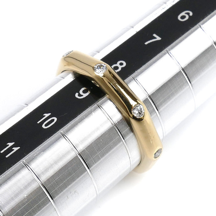 BVLGARI ブルガリ K18YG イエローゴールド オクタゴナル ダイヤ リング・指輪 ダイヤモンド 8.5号 2.8g レディース【中古】