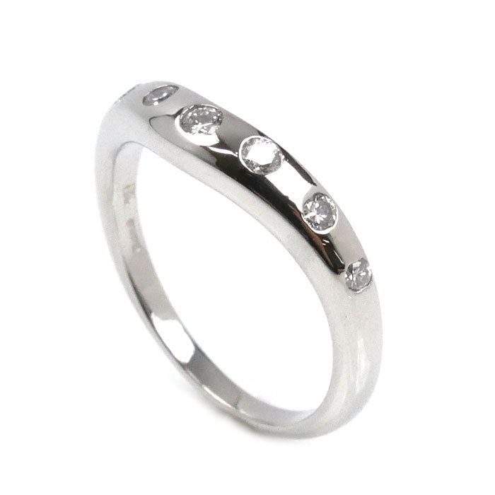 BVLGARI ブルガリ Pt950プラチナ コロナ ウェディング 7P ダイヤ リング・指輪 ダイヤモンド 9号 4.0g レディース【中古】【美品】