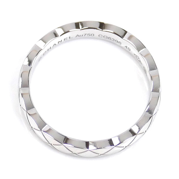 CHANEL シャネル K18WG ホワイトゴールド ココクラッシュ ミニ リング・指輪 J11793 9号 49 3.8g レディース【中古】