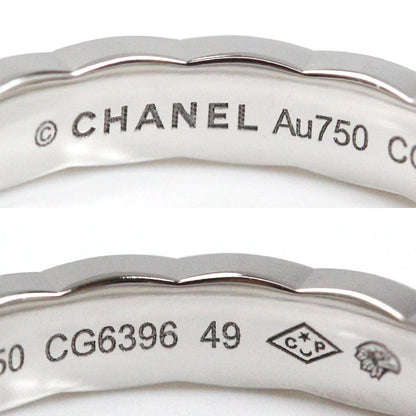 CHANEL シャネル K18WG ホワイトゴールド ココクラッシュ ミニ リング・指輪 J11793 9号 49 3.8g レディース【中古】