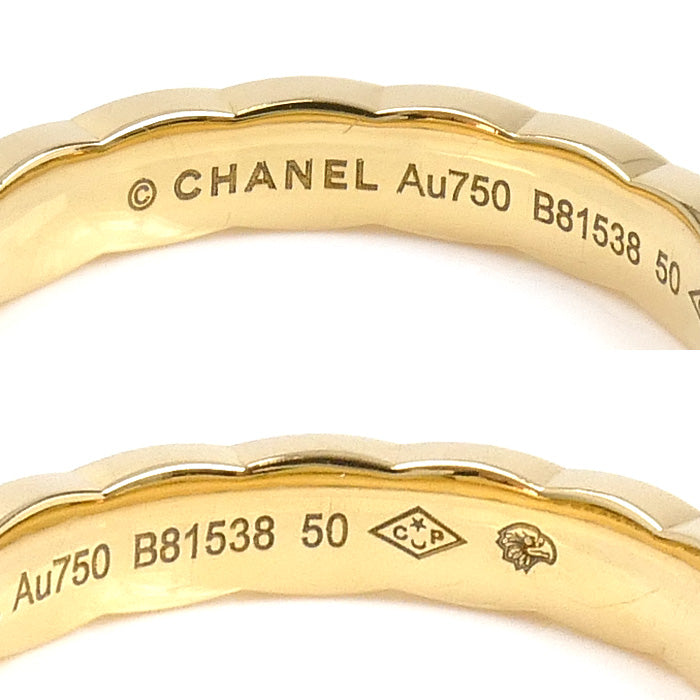 CHANEL シャネル K18YG イエローゴールド ココクラッシュ リング・指輪 J11794 9.5号 50 3.8g レディース【中古】