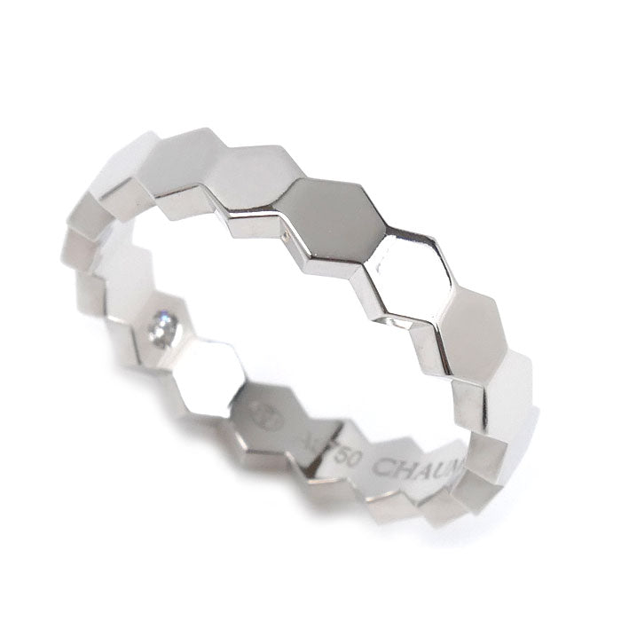 Chaumet ショーメ K18WG ホワイトゴールド ビーマイラブ ハニカム リング・指輪 083358 14号 54 4.5g レディース【中古】【美品】