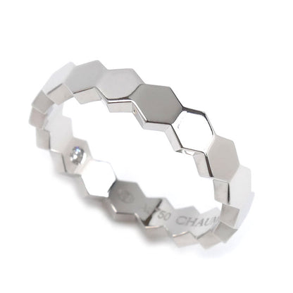 Chaumet ショーメ K18WG ホワイトゴールド ビーマイラブ ハニカム リング・指輪 083358 14号 54 4.5g レディース【中古】【美品】