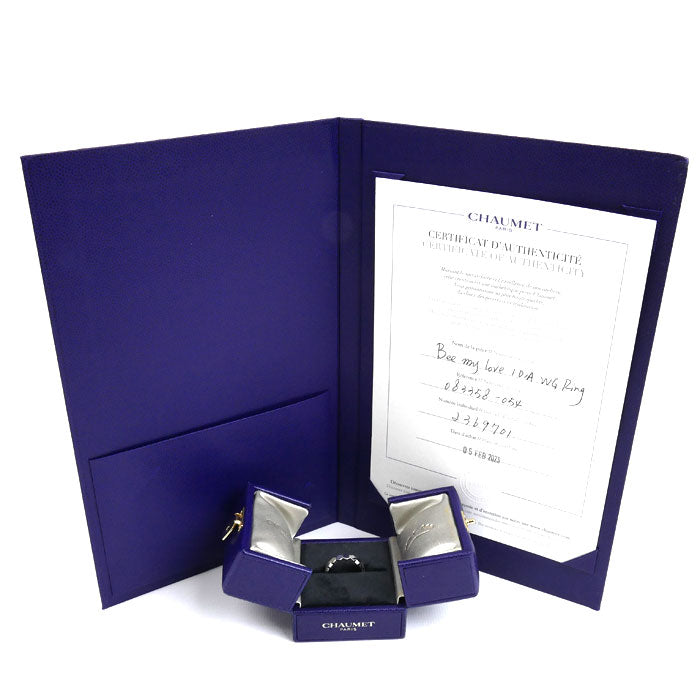 Chaumet ショーメ K18WG ホワイトゴールド ビーマイラブ ハニカム リング・指輪 083358 14号 54 4.5g レディース【中古】【美品】