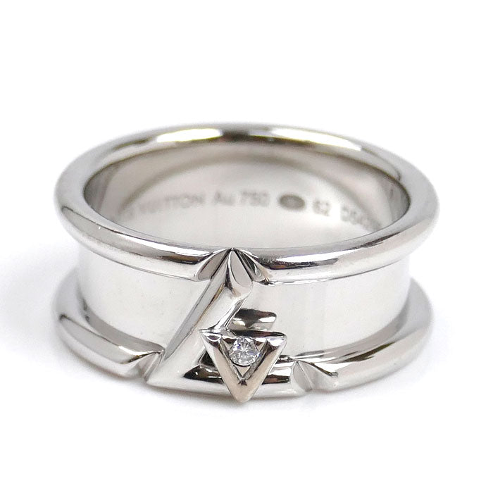 LOUIS VUITTON ルイ・ヴィトン K18WG ホワイトゴールド リング LV ヴォルト ワン リング・指輪 Q9O59 ダイヤモンド 12.7g メンズ【中古】