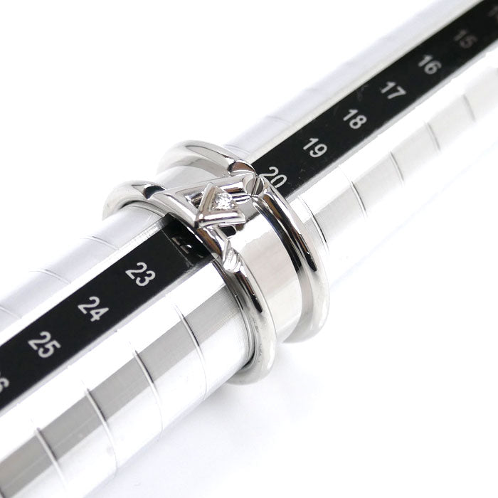 LOUIS VUITTON ルイ・ヴィトン K18WG ホワイトゴールド リング LV ヴォルト ワン リング・指輪 Q9O59 ダイヤモンド 12.7g メンズ【中古】