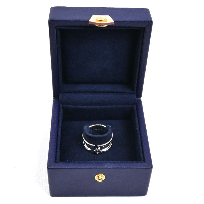 LOUIS VUITTON ルイ・ヴィトン K18WG ホワイトゴールド リング LV ヴォルト ワン リング・指輪 Q9O59 ダイヤモンド 12.7g メンズ【中古】