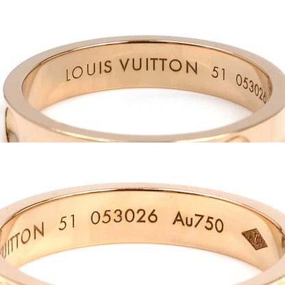 LOUIS VUITTON ルイ・ヴィトン K18PG ピンクゴールド プティットバーグ アンプラント リング・指輪 11号 51 3.5g レディース【中古】【美品】