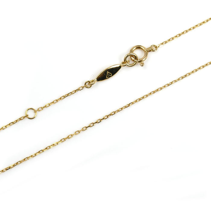 AHKAH アーカー K18YG イエローゴールド ハートパヴェモアイアン ネックレス VC0985010100 ダイヤモンド0.47ct 2.5g 45cm レディース【中古】