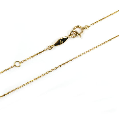 AHKAH アーカー K18YG イエローゴールド ハートパヴェモアイアン ネックレス VC0985010100 ダイヤモンド0.47ct 2.5g 45cm レディース【中古】