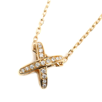Chaumet ショーメ K18PG ピンクゴールド ジュ ドゥ リアン ダイヤ ネックレス 082216-000 ダイヤモンド 4.4g 38/40/42cm レディース【中古】