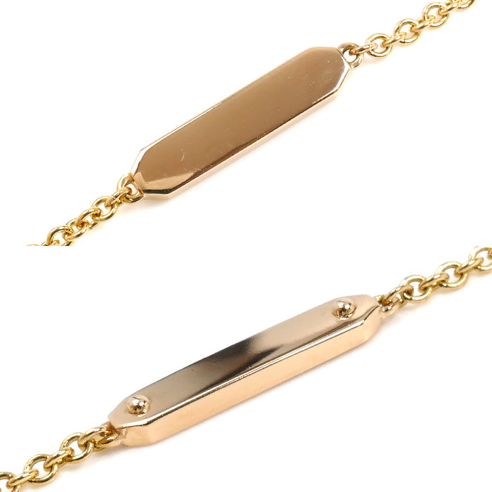 TIFFANY&Co. ティファニー K18PG ピンクゴールド タグ チェーン ミニ ネックレス 4.3g 46cm レディース【中古】【美品】