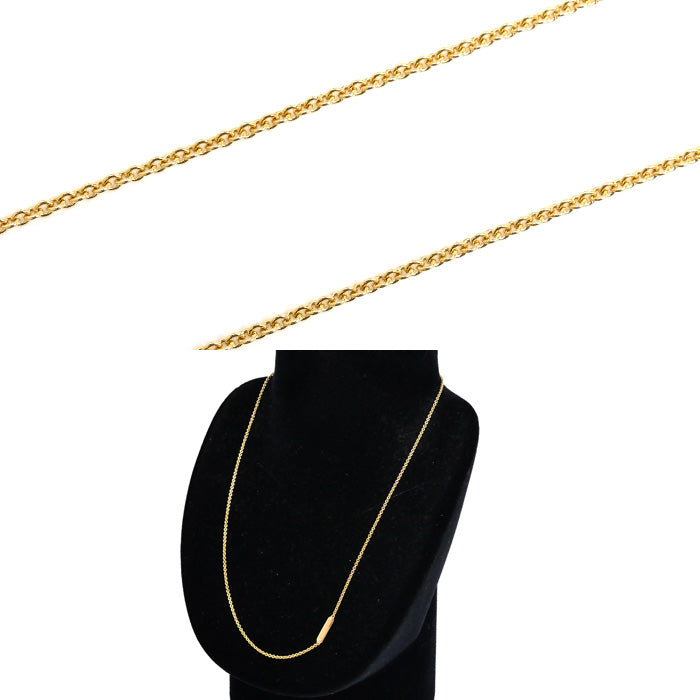 TIFFANY&Co. ティファニー K18PG ピンクゴールド タグ チェーン ミニ ネックレス 4.3g 46cm レディース【中古】【美品】