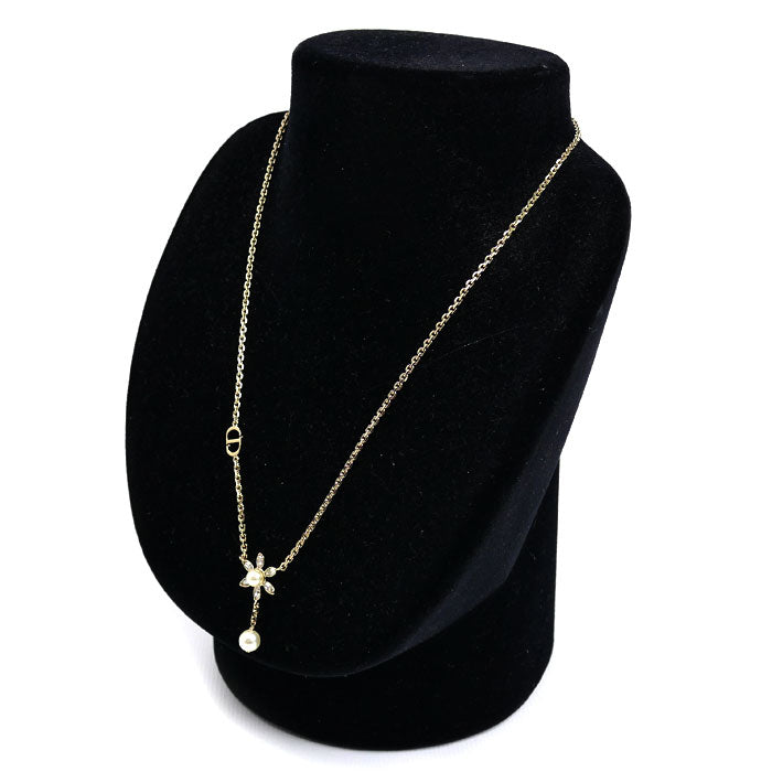 Dior ディオール メタル クリスタル レジンパール Bloom in Dior ネックレス N3328WOMCY_D03S 43cm レディース【中古】【美品】