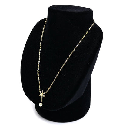 Dior ディオール メタル クリスタル レジンパール Bloom in Dior ネックレス N3328WOMCY_D03S 43cm レディース【中古】【美品】