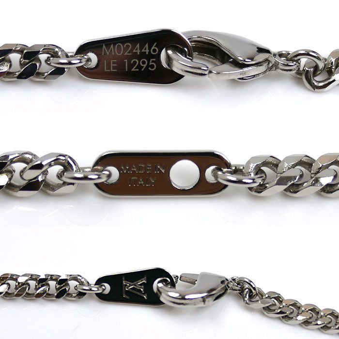 LOUIS VUITTON ルイ・ヴィトン GP ダミエステープル ネックレス M02446 LE1295 55cm メンズ【中古】