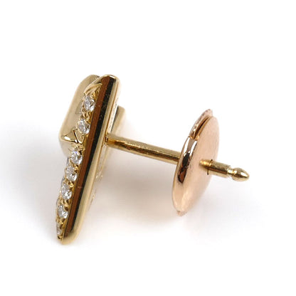 LOUIS VUITTON ルイ・ヴィトン K18YG イエローゴールド ピュス LV ヴォルト ワン シングルピアス ピアス Q06484 ダイヤモンド 1.5g レディース【中古】【美品】