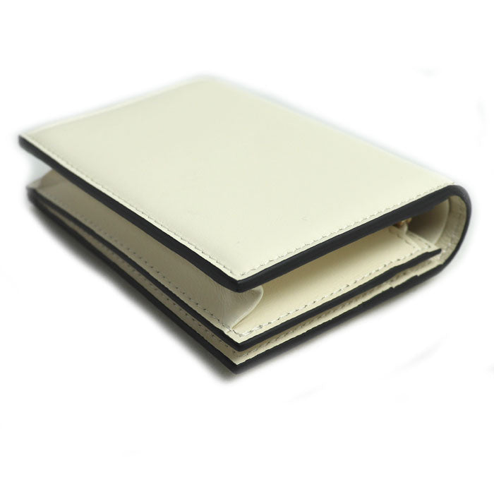 Valentino Garavani ヴァレンティノ・ガラヴァーニ Vロゴ コンパクトウォレット 二つ折り財布 ベージュ 4W5P0P39YPP レディース【中古】【美品】