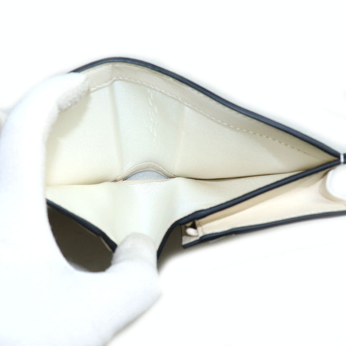 Valentino Garavani ヴァレンティノ・ガラヴァーニ Vロゴ コンパクトウォレット 二つ折り財布 ベージュ 4W5P0P39YPP レディース【中古】【美品】